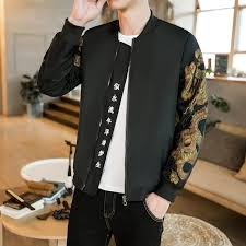 Black And Gold Bomber Jacket Mens Gold Print Bomber Jacket Men Chinese Letter Print Men Bomber Outwear Japanese Casual Male Jacket Vintage Jacket Men Bomber Jacket Men Japanese Streetwear
