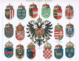 1900 Austro Hungarian Coats Of Arms Decorative Chromo Lithograph From Collect At Curioshop On Ruby Lane Osterreich Wappen Antike Drucke Und Wappen