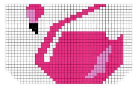 Flamingo Bag With Graph Crochet