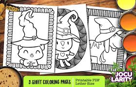 Two dogs playing with a ribbon. Cute Halloween Cats Dog Coloring Page Graphic By Jocularityart Creative Fabrica