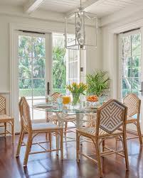 Search for info about rattan dining set. Rattan Hexagon Chairs At White Bamboo Table Cottage Dining Room