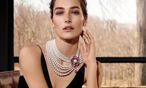 Josephine Le Tutour Models Mikimoto 125th Anniversary Collection