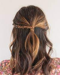 A lazy knot pulls hair together at the back of the head, leaving some loose pieces around the face to help finish off the. 30 Easy Half Up Hairstyles That Ll Only Take Minutes To Achieve The Singapore Women S Weekly