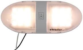Optronics Led Rv Interior Double Dome Light With Switch 815 Lumens White Housing Clear Lens Optronics Rv Lighting Rvill34