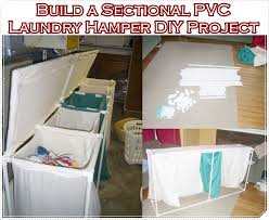 The baskets when used in the bathroom or bedroom add an element of style to your space and enable you to neatly store your laundry. Build A Sectional Pvc Laundry Hamper Diy Project The Homestead Survival