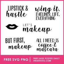 Download our free svg files and use them in your electronic cutter such as silhouette and cricut machines. Free Svg Bundle Makeup Quotes Iheart Svg Svg Free Files Cricut Svg Files Free Free Svg