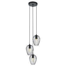 Check spelling or type a new query. Newtown 3 Light Black Cage Cluster Pendant Rovert Lighting