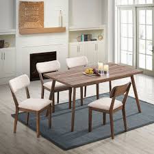 Melissa Mid Century Walnut Finish Rectangular Dining Table Furniture Kitchen Table Wood Dining Table In Kitchen