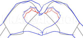 How to draw heart hands. How To Draw Heart Hands Step By Step Drawing Guide By Dawn Dragoart Com