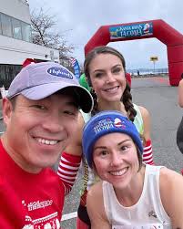 tcma_events Santa Runs 10k this morning with my BRF's❤️ I definitely did  not race this race. I couldn't even if I wanted to. My legs are so dead  from the 4 back