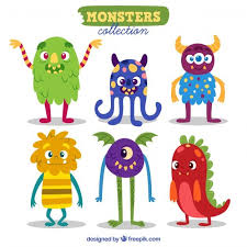 Download Set Of Funny Monsters Character For Free In 2020 Monster Characters Funny Monsters Character