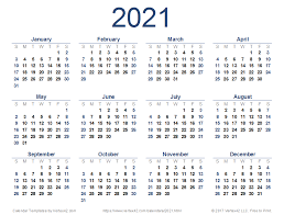 The annual calendars on this page are available in multiple styles which you can print, edit, customize, or download. 2021 Calendar Templates And Images
