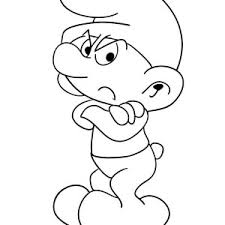 He is so named because he is very awkward and clumsy. Grouchy Smurf From The Smurf Coloring Page Kids Play Color