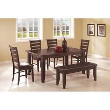 The oldschool vinyl cover on office style chairs and the lackluster shade of wood. Customer Favorite 5 Piece Rectangular Table Dining Set Cappuccino And Black Cappuccino Brown Coaster Accuweather Shop