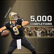 Saints Drew Brees Has Another Record 5 000 Completions In The Nfl New Orleans Saints Football Saints Football New Orleans Saints