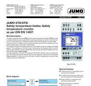 JUMO STB/STW Safety temperature limiter, Safety ...