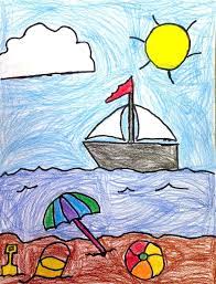 Looking for more virtual art class ideas? How To Draw A Beach Art Projects For Kids Art Drawings For Kids Beach Art Projects Summer Art Projects