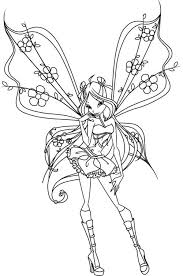 She is the winx club's peacemaker, believing in protecting others and the environment. Winx Club Butterflix Coloring Pages