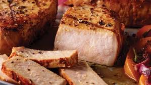 A pork chop is from the loin of the hog. Omaha Steaks