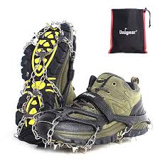 Unigear Traction Cleats Ice Snow Grips With 18 Spikes For Walking Jogging Climbing And Hiking Review Favorite Boots Walking Jogging Hiking