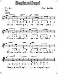 Lirik Lagu Bagimu Negeri Ciptaan R Kusbini Dan Not Angka Lirik Lagu Wallpaper Kata Kata Not Musik