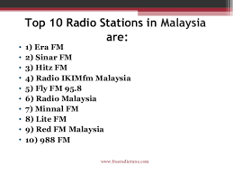 Malaysian radio time to tune in poskod malaysia. Top 10 Radio Stations In Malaysia