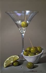 Martini Glass Olives Avec Images Tableau Art Contemporain Peinture A L Huile Peinture De Nature Morte