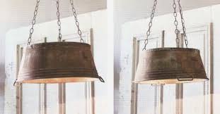 Aging Wash Tubs To Make Light Fixtures Tub Lighting Wash Tubs Cool Lighting