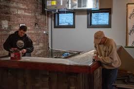 It's thick and stretches well and leaves no residue. Dad And I Finishing The Bar Top In Our Ironrock Brewing Co Facebook