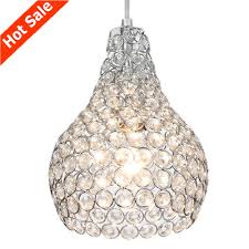 Popilion Ornate Chrome Crystal Ceiling Pendant Light Adjustable Pendant Lighting With Crystal Lampshade For Dinningroom Bedroom Loft Restaurant