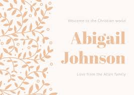 I embossed the mat with the textile cuttlebug folder and did a gray stitching line around the. Free Printable Customizable Baptism Card Templates Canva