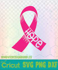 Download Hope Pink Ribbon Breast Cancer Awareness Quotes Logo Svg Png Dxf Movie Design Bundles