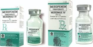 Each vial contains meropenem trihydrate equivalent to 1 g anhydrous meropenem. Meromax Medication For Respiratory Urinary Tract And Skin Infections
