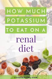 How Much Potassium Should I Eat Per Meal On A Low Potassium Renal Diet Renal Diet Menu Headquarters In 2020 Renal Diet Kidney Disease Diet Recipes Low Potassium Recipes