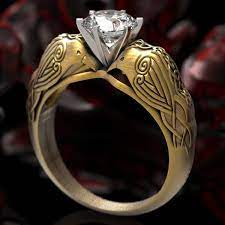 Ancient Viking Raven Wedding Ring Pluto99 Irish Wedding Rings Unique Ring Designs Celtic Wedding Rings