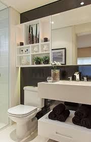 Nichos Revestimento Escuro Como Decorar Banheiro Pequeno Banheiro Pequeno E Decoracao Banheiro
