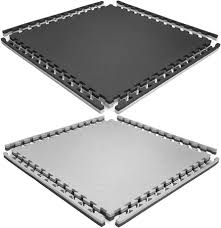 Loseta de foamy - Tatami - EVA - Negro+Gris - reversible - 1000*1000*20mm -  Armable - Tipo rompecabezas - Deportes y areas de juego | Reddecon