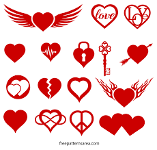 Free Love Heart Symbol Vectors Freepatternsarea Love Symbols Love Heart Symbol Heart Symbol