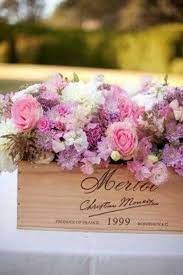 Flowers & wine gifts for your friend: Wedding Wednesday Flowers In Wine Boxes Flirty Fleurs The Florist Blog Inspiration For Floral Designers