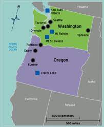 Pacific Northwest Map Outline Pacific Northwest Wikitravel