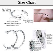 zolure nose piercing 22g nose pin studs 1 5mm 2mm 2 5mm