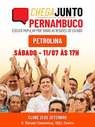 Petrolina e o Sertão têm um encontro marcado com o futuro de Pernambuco! Neste sábado, estaremos juntos em um grande momento de escuta, diálogo e construção coletiva, ao lado de @joaocampos e