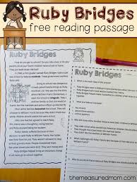 Improve reading comprehension with this free ruby bridges worksheet pack! Ruby Bridges Reading Comprehension Passage The Measured Mom