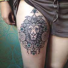A lion tattoo symbolizes nobility, bravery, pride and regal majesty. 125 Best Thigh Tattoos For Women Cute Design Ideas 2021 Guide
