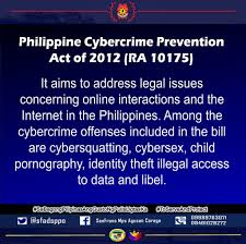 RA 10175, officially known as the Cybercrime Prevention Act of 2012, is a Philippine law that addresses offenses committed online. It aims to protect the integrity of computer systems, networks, and information,