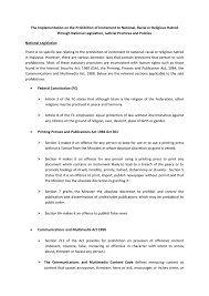 An act to regulate the use of printing presses and the printing, importation, production, reproduction, publishing and distribution of publications and for matters connected therewith. The Implementation On The Prohibition Of Incitement To National Racial Through National Legislation Judicial Practices And Policies
