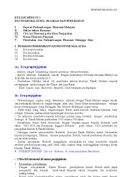 Kuliah 1 Sejarah Ekonomi Malaysia