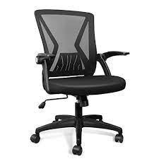 qoroos mid back mesh office chair ergonomic swivel black mesh desk chair flip up arms with lumbar support compute mesh office chair computer chair office chair