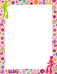 Free smiley face border templates including printable border paper and clip art versions. 70s Border Clip Art Page Border And Vector Graphics Borders And Frames Page Borders Borders For Paper