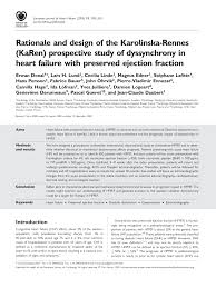 Check spelling or type a new query. Pdf Rationale And Design Of The Karolinska Rennes Karen Prospective Study Of Dyssynchrony In Heart Failure With Preserved Ejection Fraction